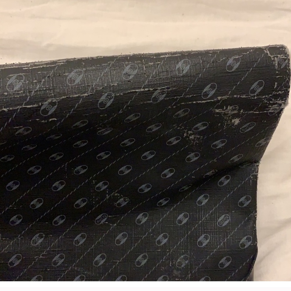 GUCCI vintage Woman’s black canvas Clutch Bag - Picture 11 of 12